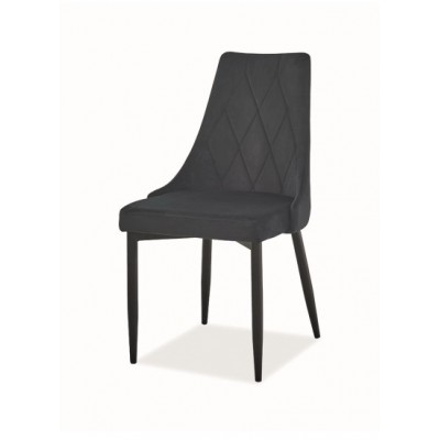 Стул SIGNAL TRIX B Velvet Bluvel 19 черный/черный мат